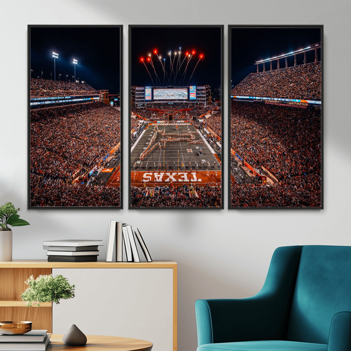 58778-PAN-FL-20X10 - Darrell K Royal Memorial Stadium | Texas Longhorns | Print Decor Wall Art Design for Home & Office Decoration