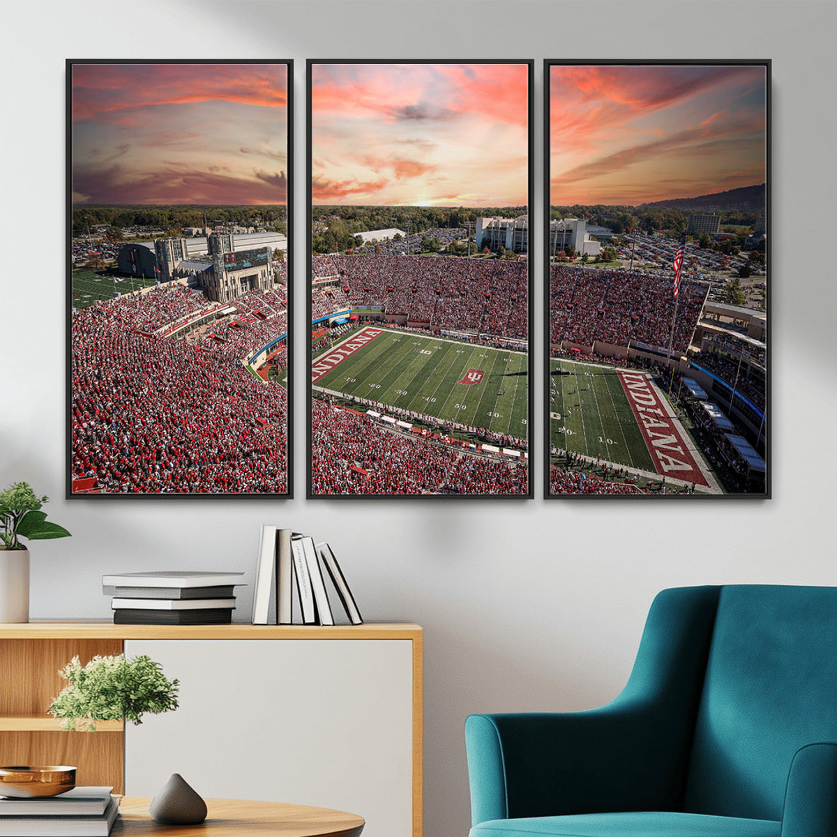 51135-MGV-CV-36X24 - Indiana Memorial Stadium Wall Art Canvas Print