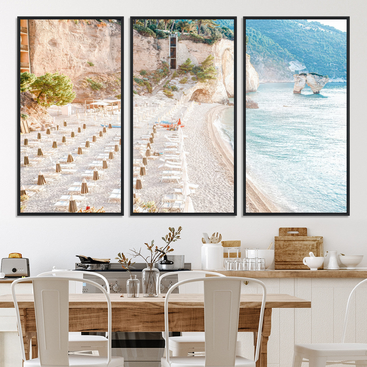 84816639-MGV-CV-36X24-Beach Wall Art Canvas Print, Framed Coastal Art Picture Print, Summer Shore Perfect Coastal Decor