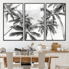 Edit-Images-Black and White Palm Tree Wall Art – Monochrome Tropical Canvas Print for Coastal or Minimalist Living Room Decor