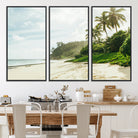 42984524-MGV-CV-36X24-Relaxing Beach Wall Art Canvas Print, Framed Ocean View Art Picture Print, Coastal Serenity Perfect Tropical Coastal Decor Artwork