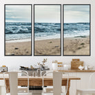 81812590-MGV-CV-36X24-Ocean Wall Art Canvas Print, Framed Coastal Canvas Art Picture Print, Moody Seascape Perfect Coastal Minimalist Decor Artwork