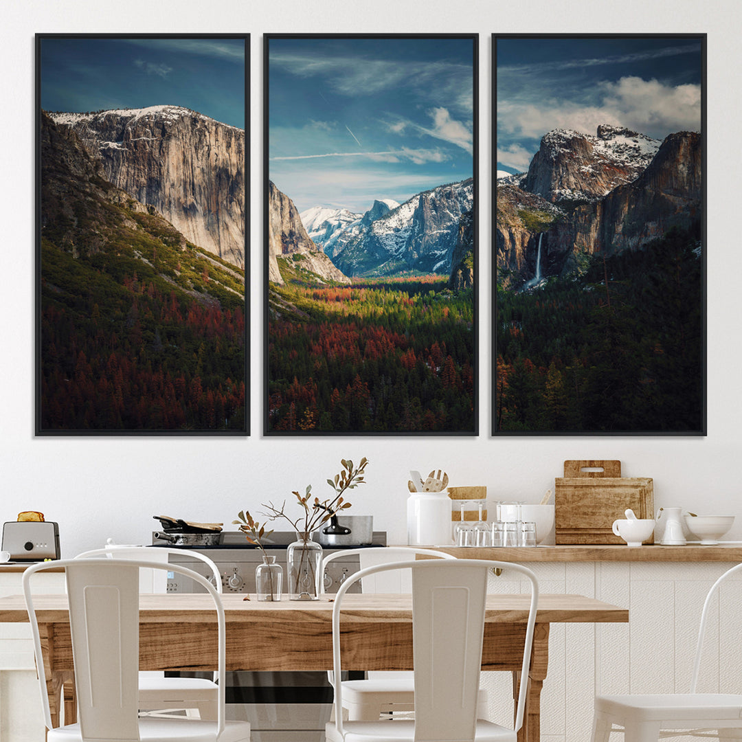 Yosemite National Park Wall Art Canvas Print, Mountain Landscape Print, Framed El Capitan Art Print, Large Scenic Nature Printing