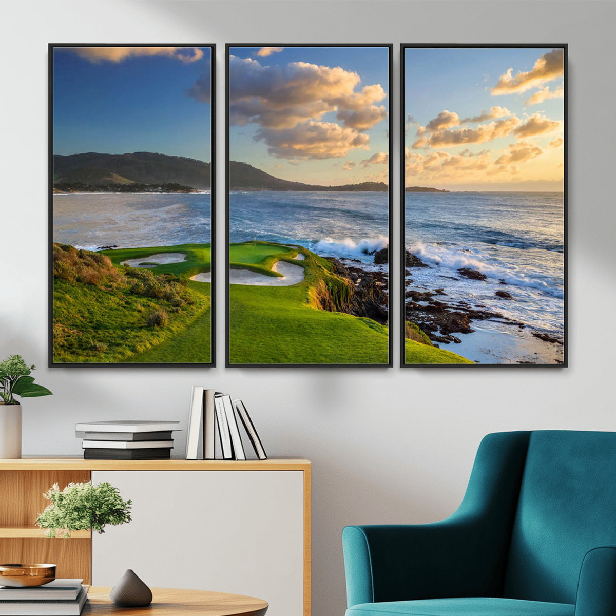 50107048-MGV-CV-36X24 - Pebble Beach Golf Links Wall Art Canvas Print