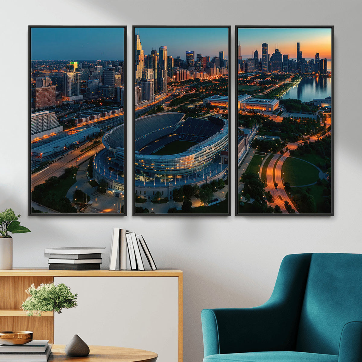 36690345-MGV-CV-36X24 - Chicago Bears Soldiers Field Wall Art Canvas Print
