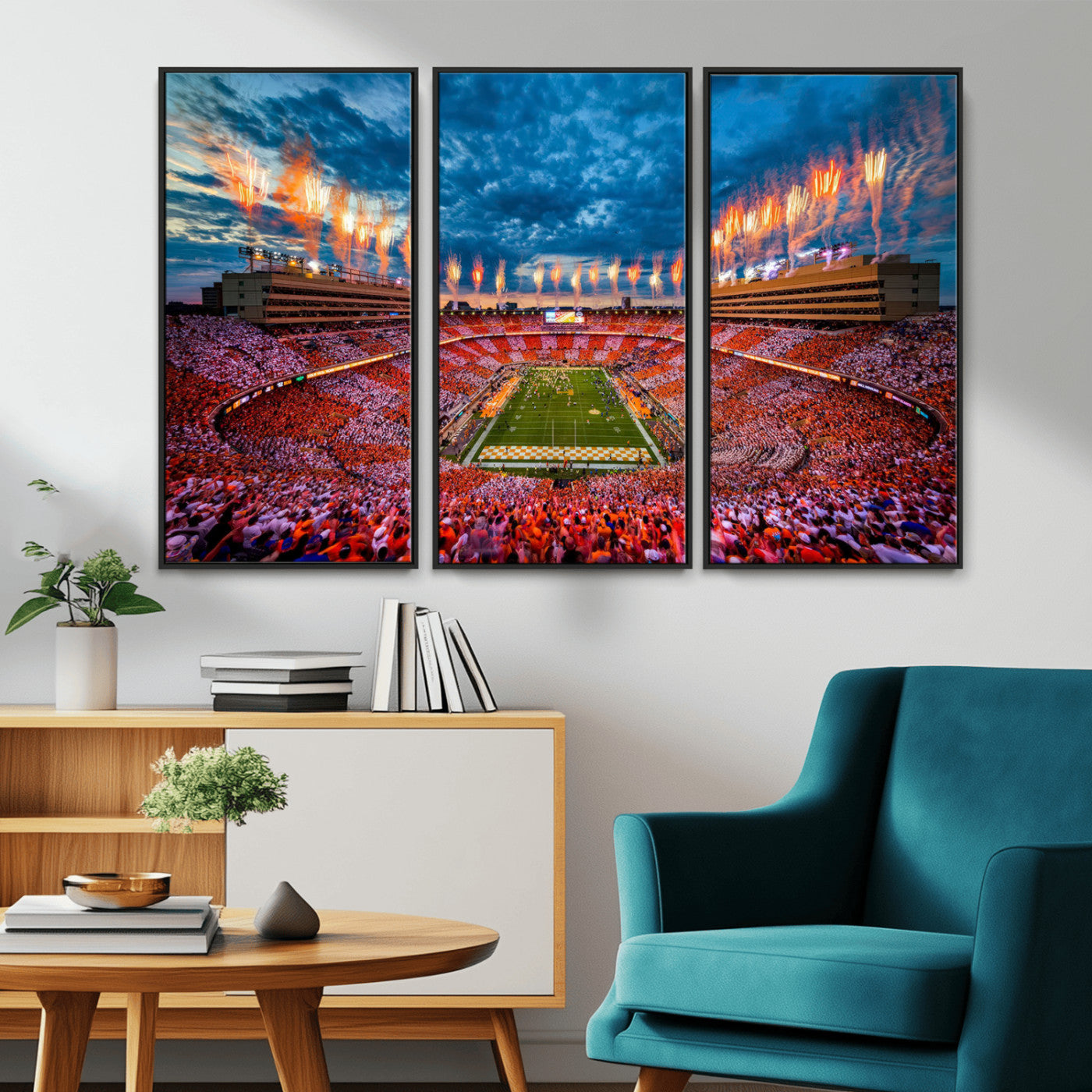Tennessee Neyland Stadium Wall Art Print, Sports Arena Canvas Wall Art, Panoramic Stadium Canvas Print, Modern Athletic Field Art Printing