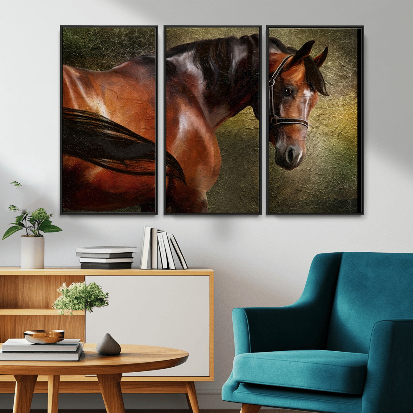 MGV-FC-48X32-3P - Wild Horses Wall Art Canvas Print