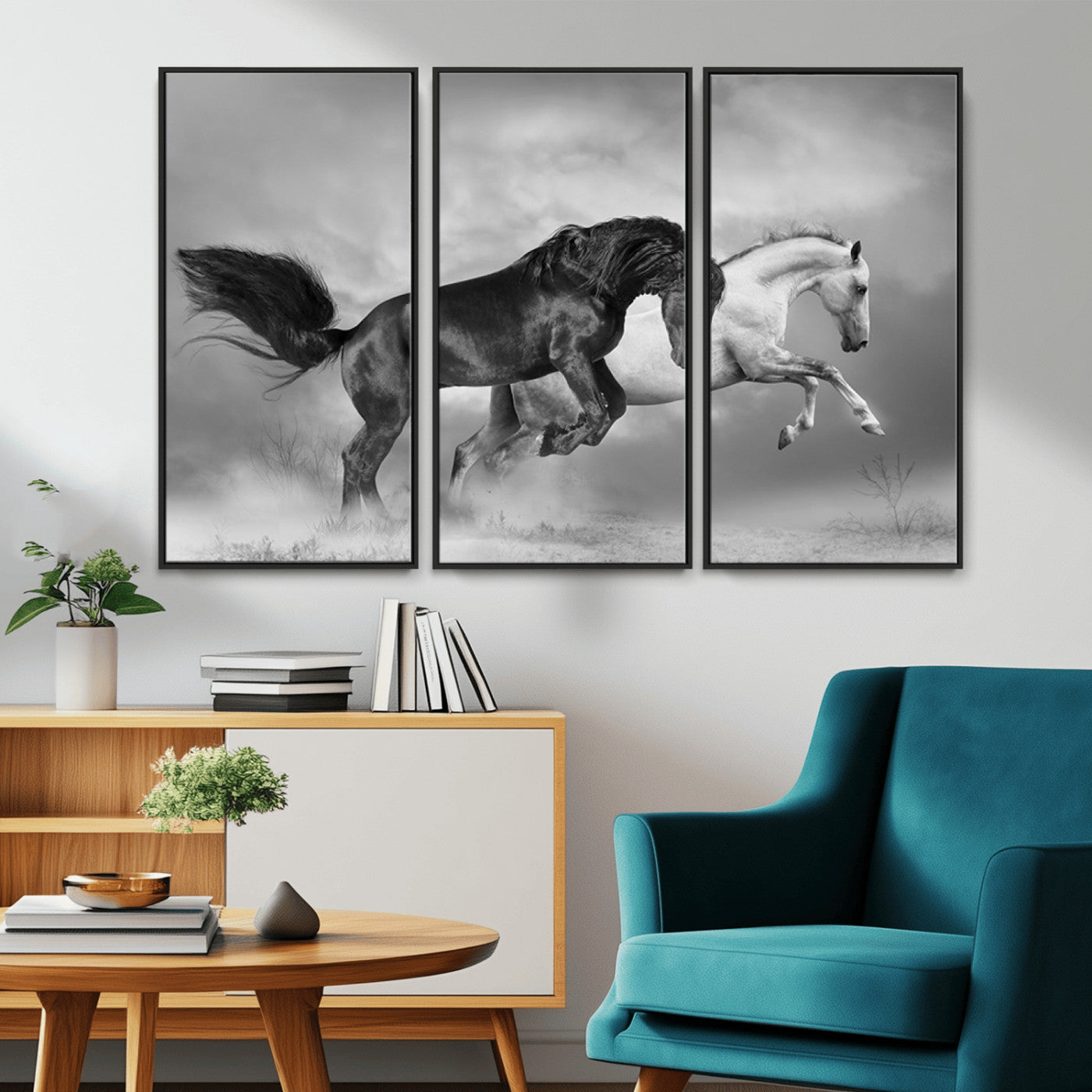 MGV-FC-48X32-3P - Wild Horses Wall Art Canvas Print