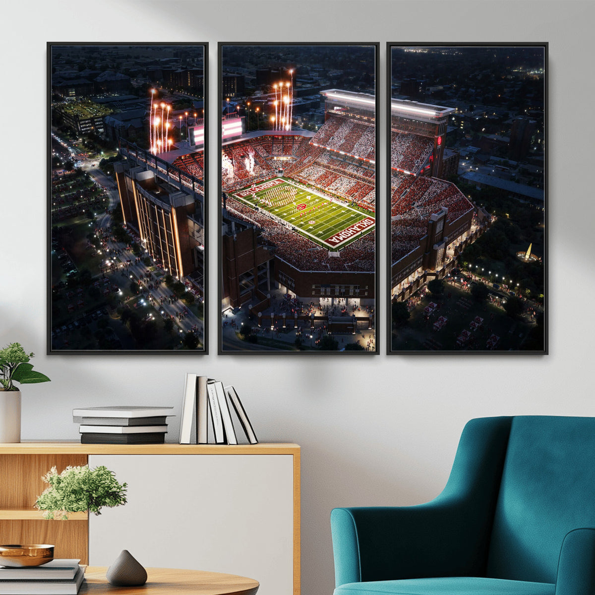 16867141-MGV-CV-36X24 - Oklahoma Memorial Stadium, Gaylord Memorial Stadium Wall Art