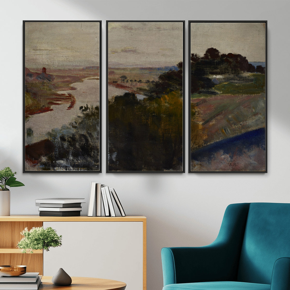 55507874-_Poster-30x20 - Jacek Malczewski Landscape at the Vistula Wall Art Canvas Print