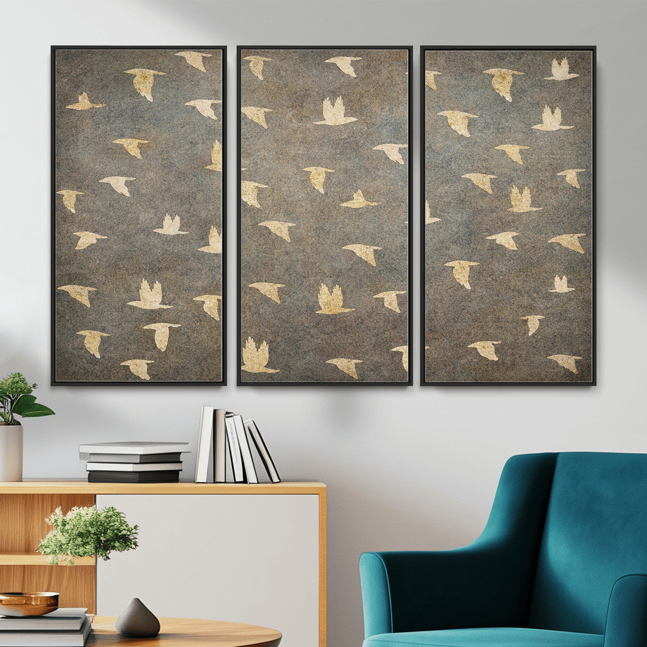 20532514-MGV-CV-36X24 - Abstract Birds Wall Art Canvas Print
