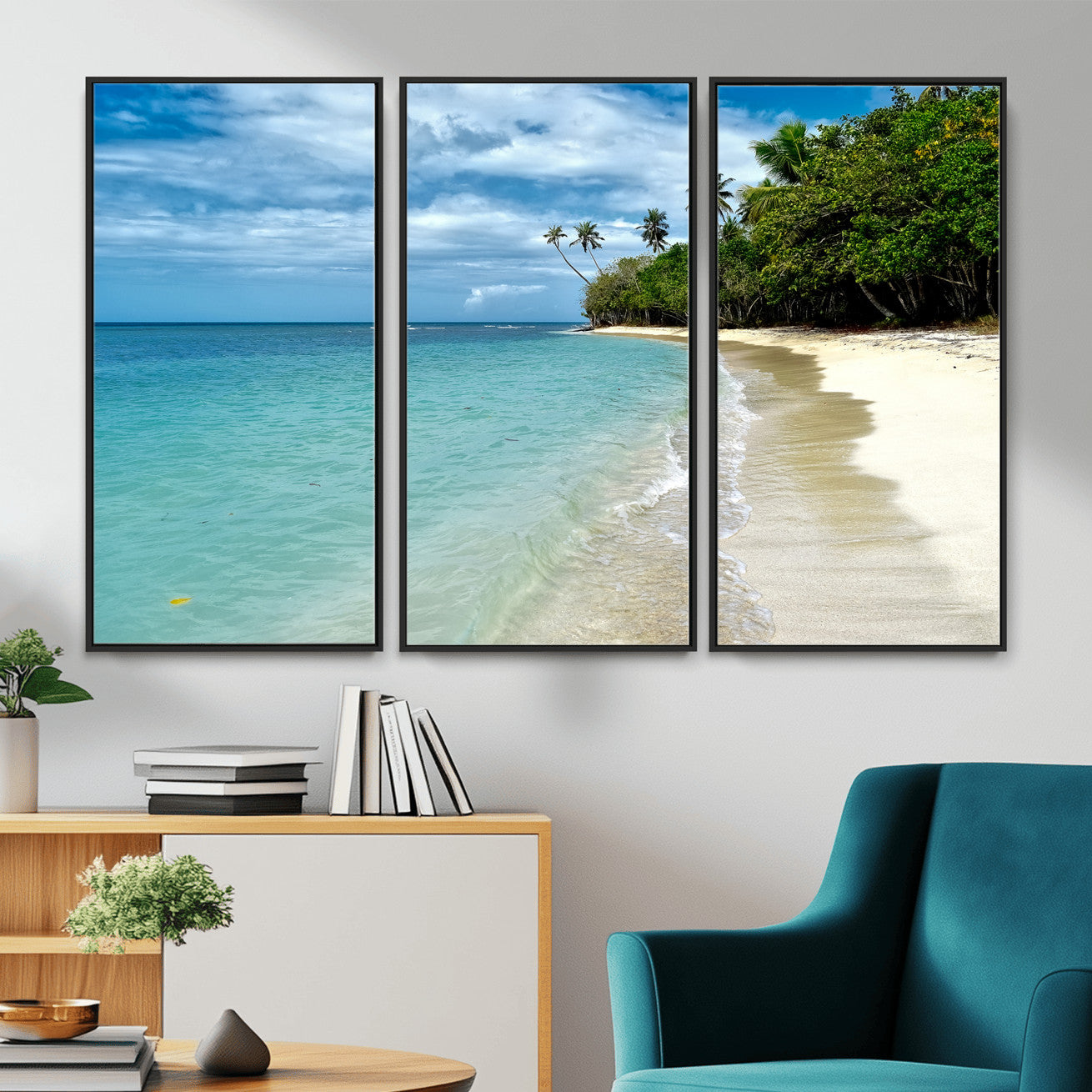 50626792-MGV-CV-36X24 - Puerto Rico Beach Paradise Wall Art – Tropical Coastal Print