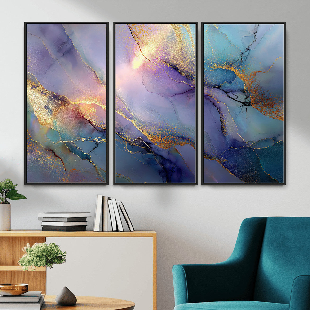 50939878-MGV-CV-36X24 - Colorful Abstract Canvas Wall Art Print, Vibrant Popup Color Art Print