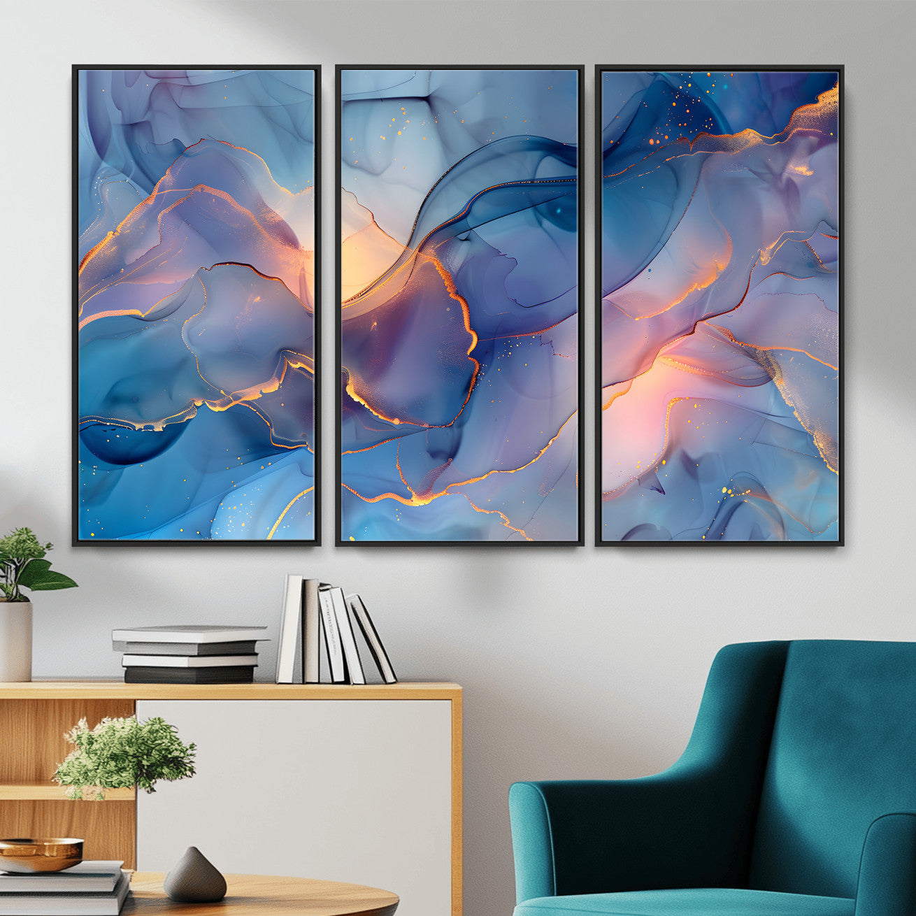 13710509-MGV-CV-36X24 - Colorful Abstract Canvas Wall Art Print, Vibrant Popup Color Art Print