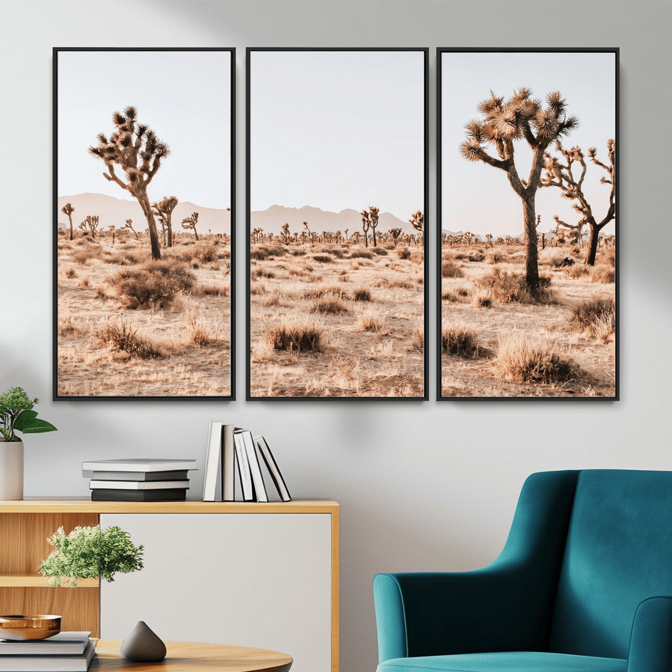 33549408-MGV-CV-36X24 - Joshua Tree Desert Canvas Wall Art Print, Desert Landscape Photography, Boho Southwest Wall Decor, Nature Canvas, Ready to Hang