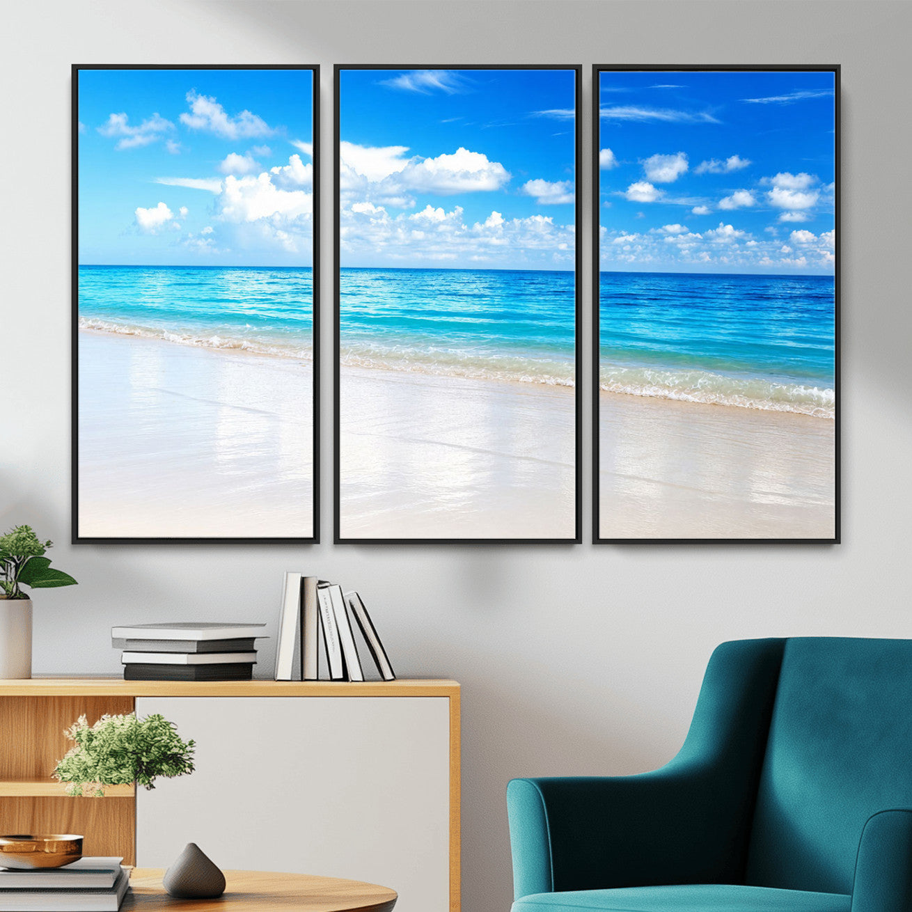 67491909-MGV-CV-36X24 - Tropical Beach Ocean Wall Art Canvas Print for Home Decor