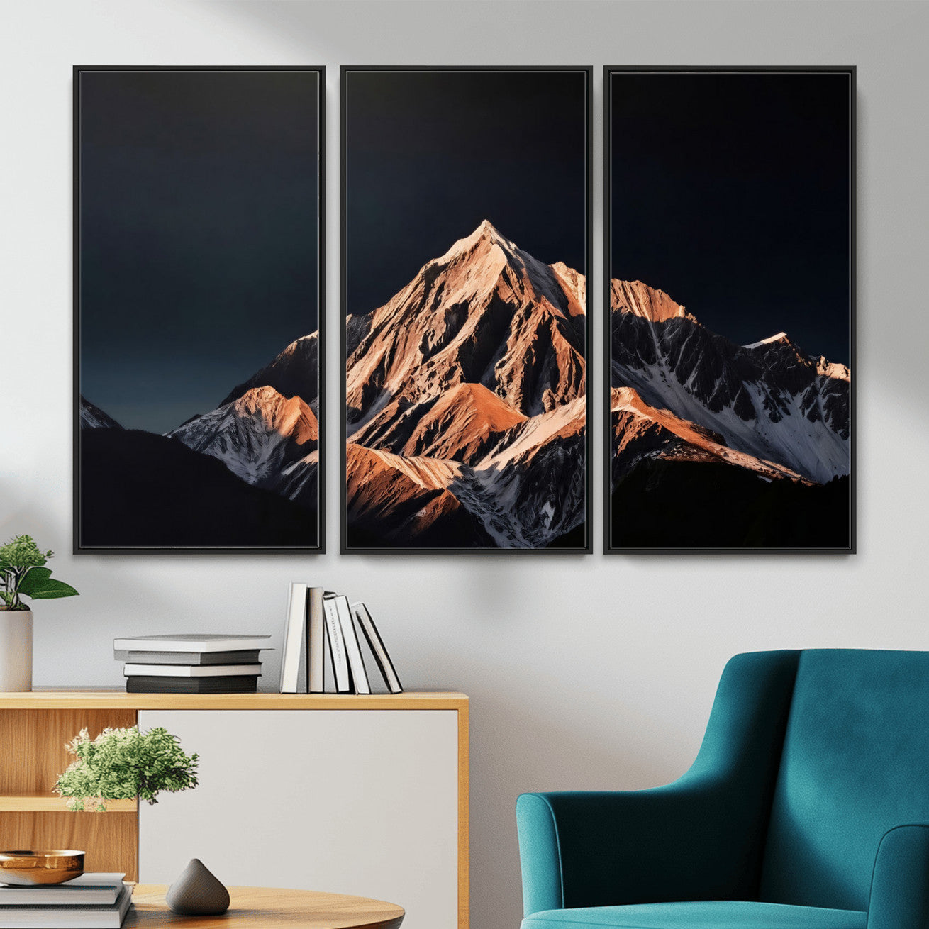 10196184-MGV-CV-36X24 - Snow Mountain Wall Art Canvas Print for Living Room Decor