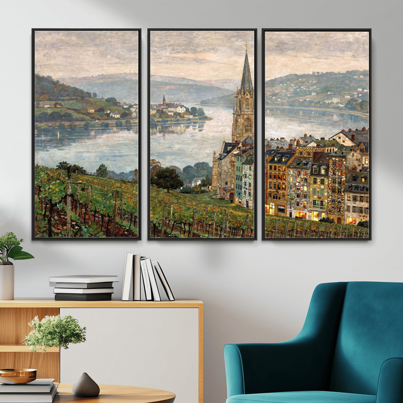 62626662-MGV-CV-36X24 - Mosel City Mosel River by Nicolai Astudin Wall Art Canvas Print