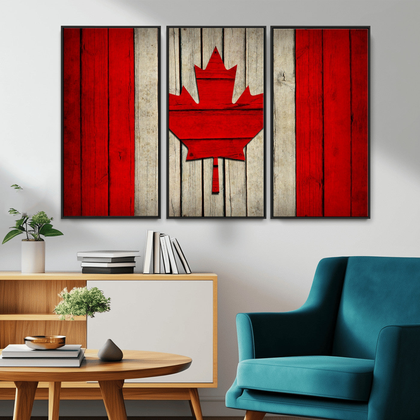 MGV-FC-48X32-3P - Wall Art Canada Flag Canvas Print
