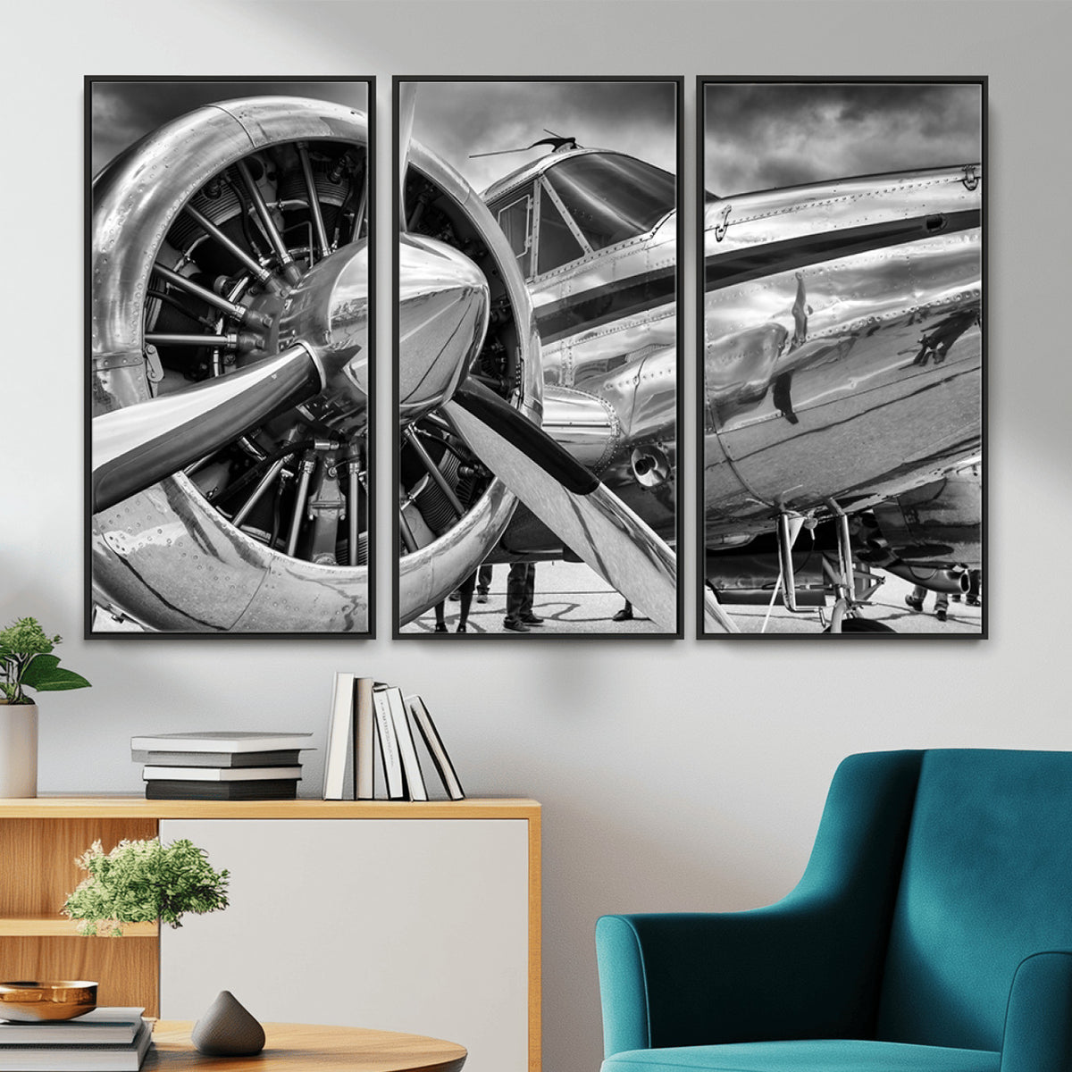 40672-MGV-CV-36X24 - Vintage Antique Airplane Wall Art Canvas Print