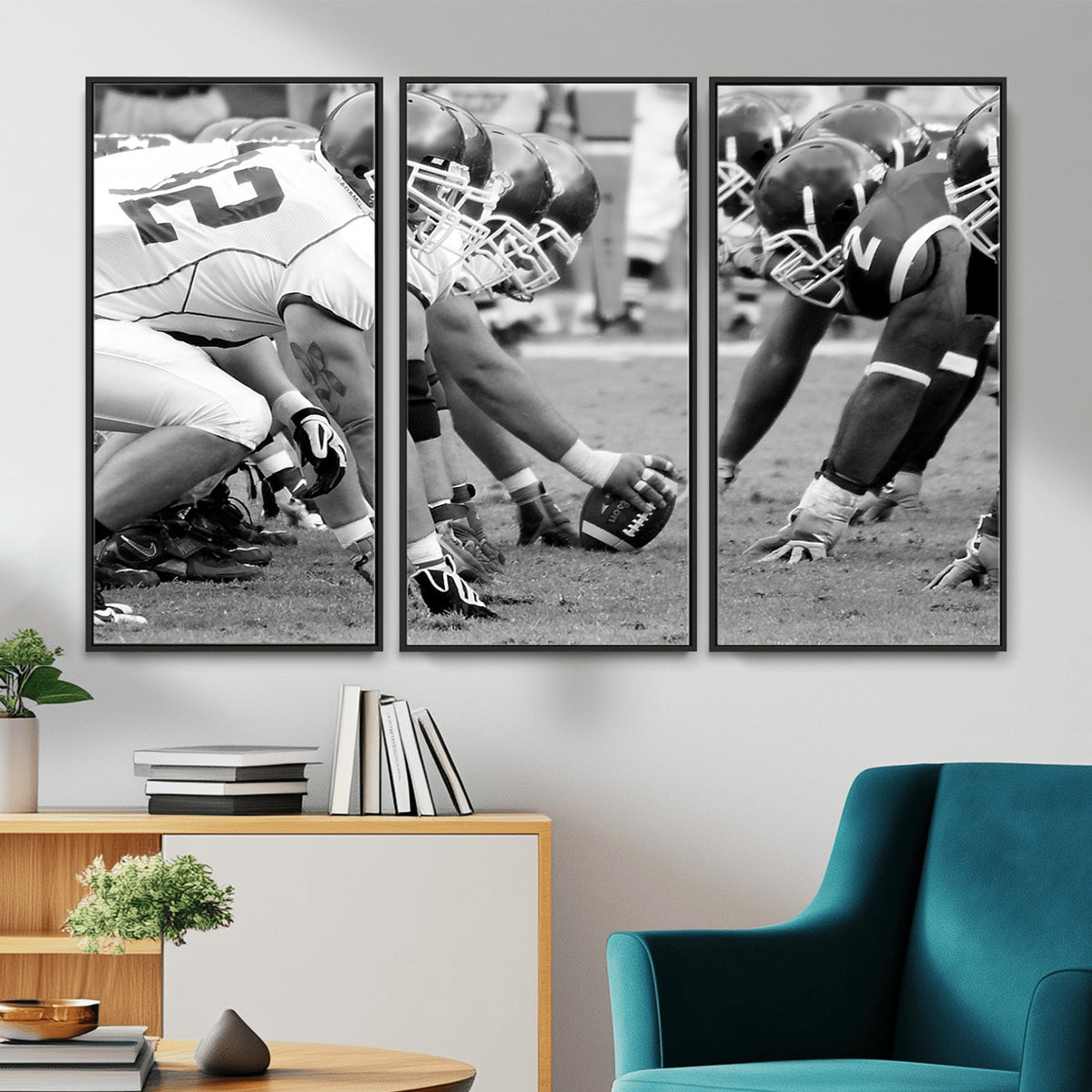 97432-MGV-CV-36X24 - American Football Player Wall Art Canvas Print
