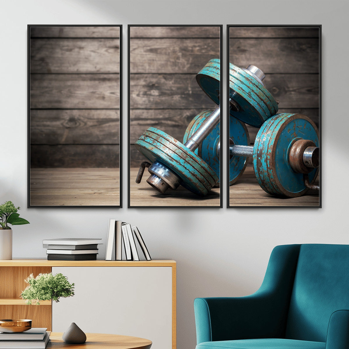 39364-MGV-CV-36X24 - Dumbbell and Sport Wall Art Canvas Print
