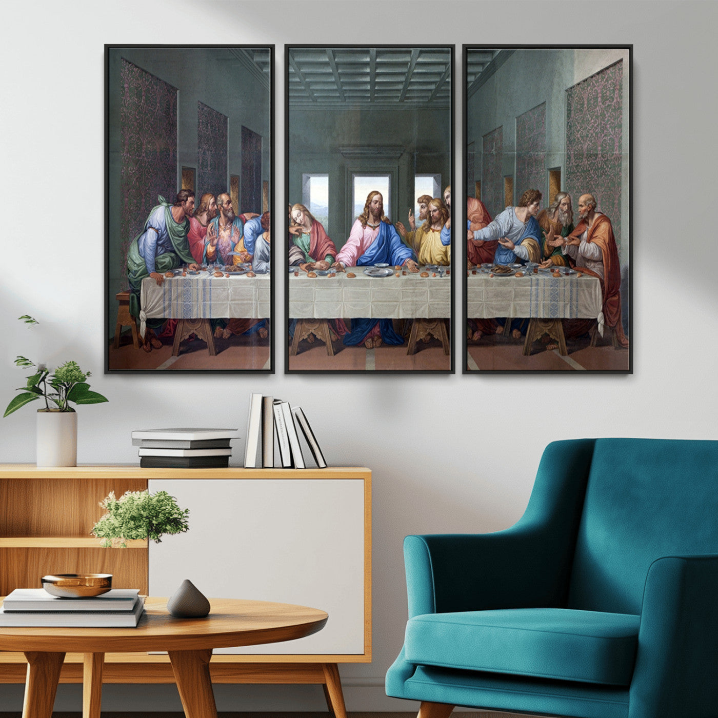 MGV-FC-48X32-3P - The Last Supper Multi Panel Canvas Wall Art