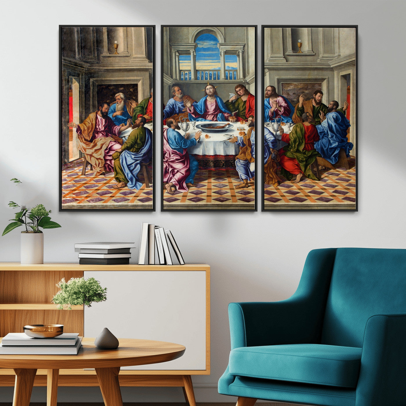 MGV-FC-48X32-3P - The Last Supper Multi Panel Canvas Wall Art
