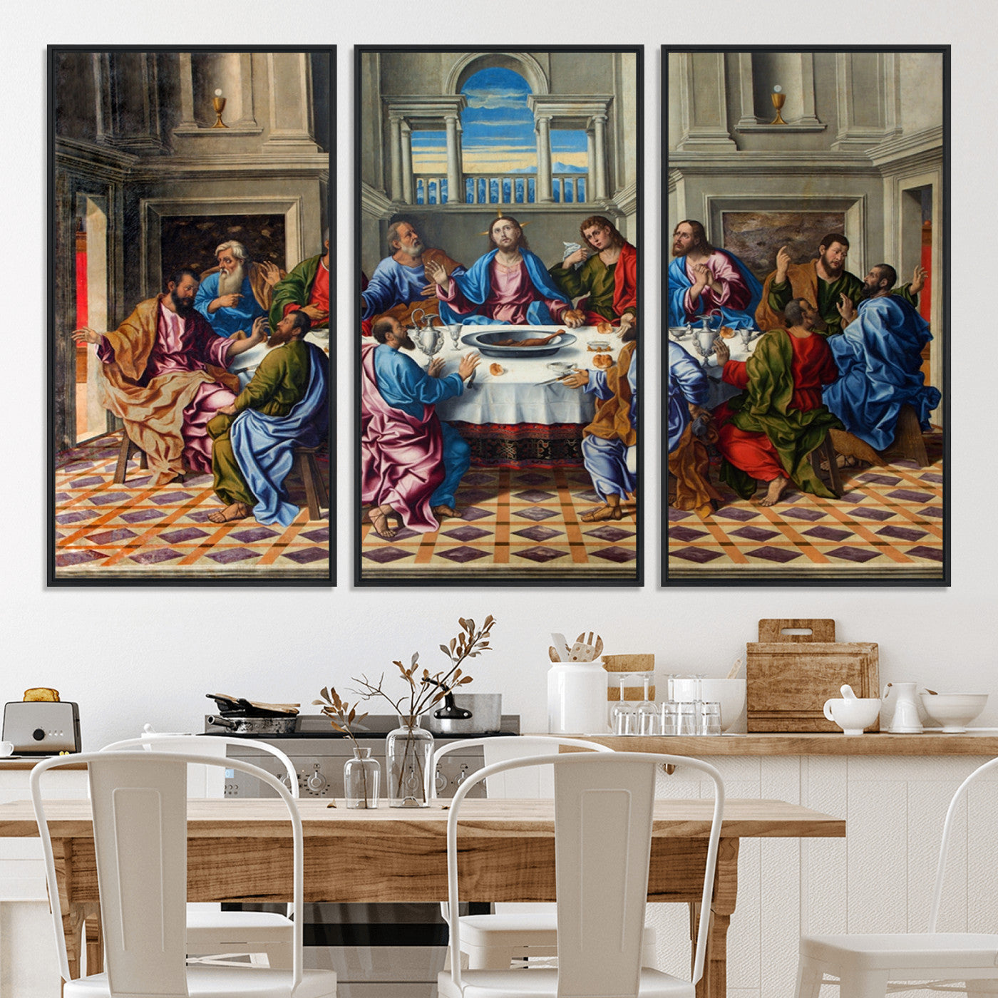 18691-MGV-CV-36X24-The Last Supper Multi Panel Canvas Wall Art