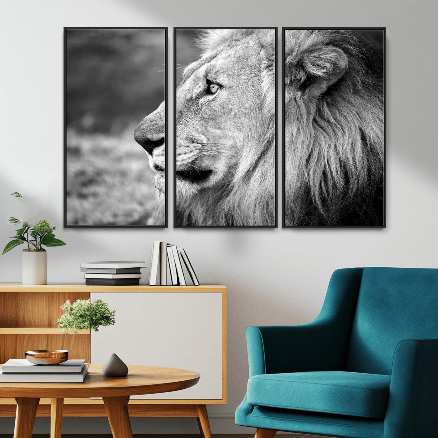 MGV-FC-48X32-3P - African Lion Wall Art Canvas Print