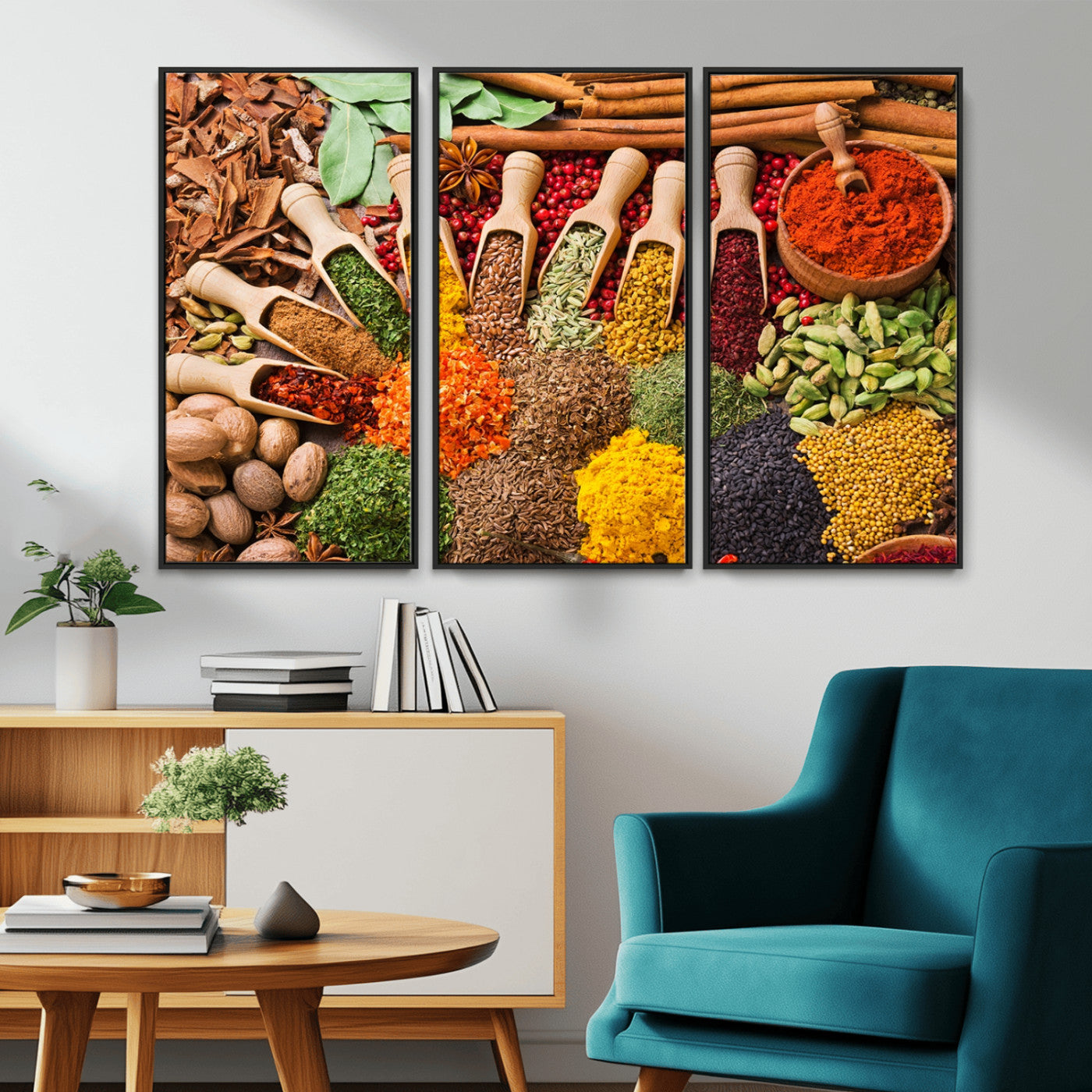 MGV-FC-48X32-3P - Spices Kitchen Wall Art Canvas Print