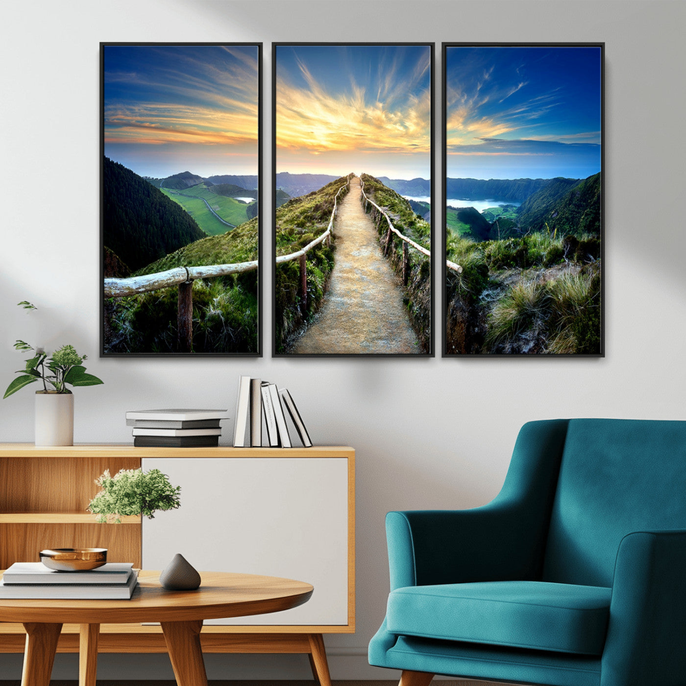 MGV-FC-48X32-3P - Mountain Landscape Wall Art Canvas Print