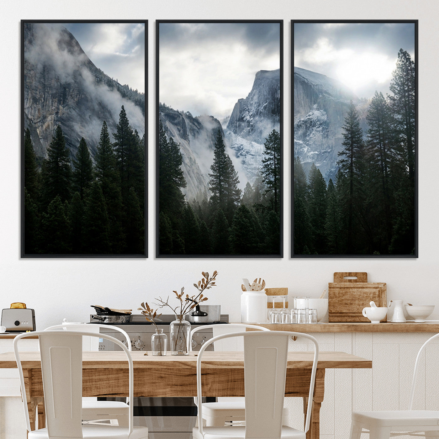 98725-MGV-CV-36X24-Wall Art Foggy Forest Landscape Canvas Print