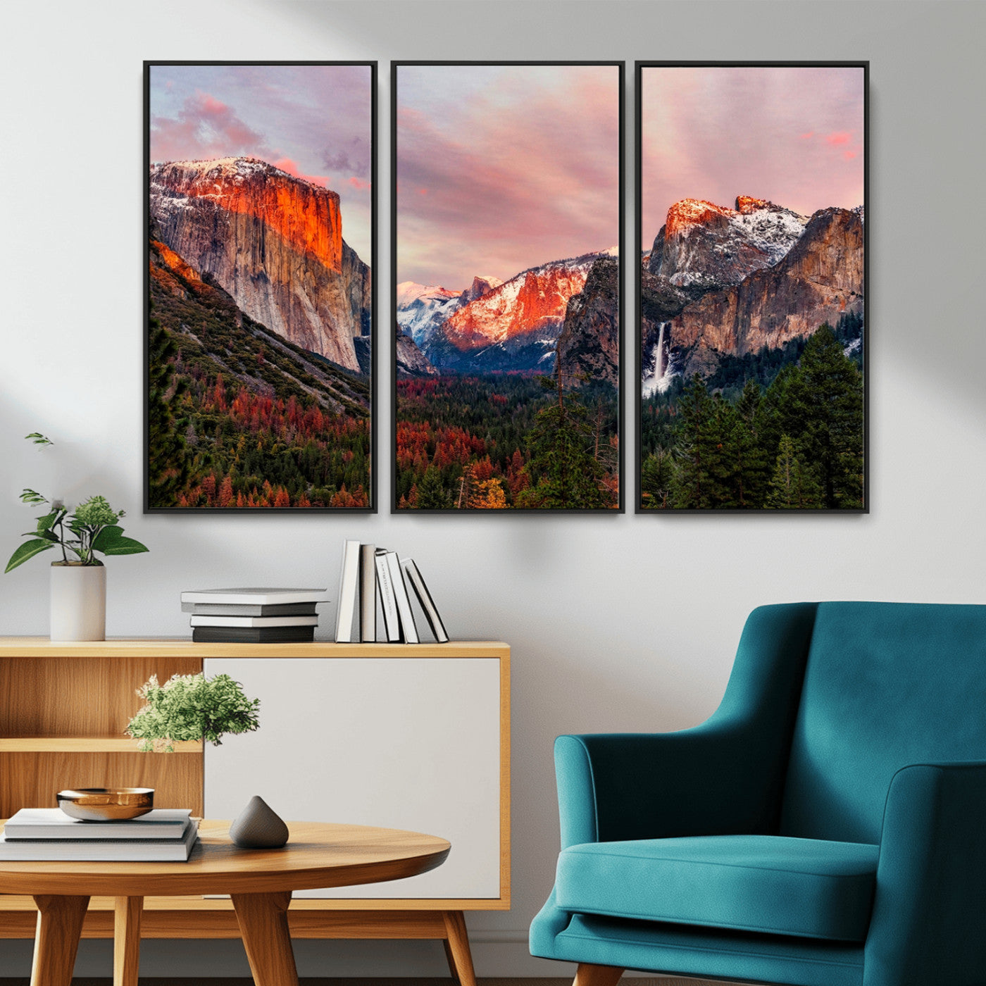 MGV-FC-48X32-3P - Yosemite Half Dome Wall Art Canvas Print El Capitan