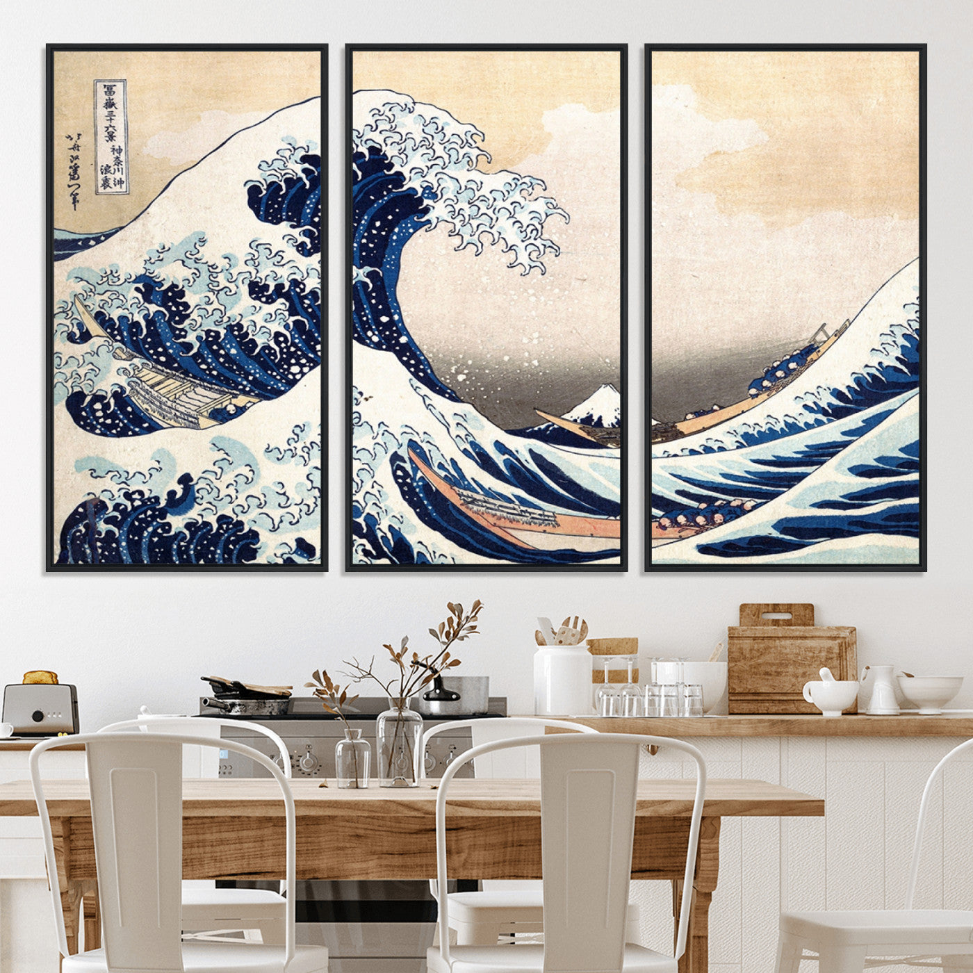 35635-MGV-CV-36X24-Wall Art Kanagawa Canvas Artwork Abstract Print