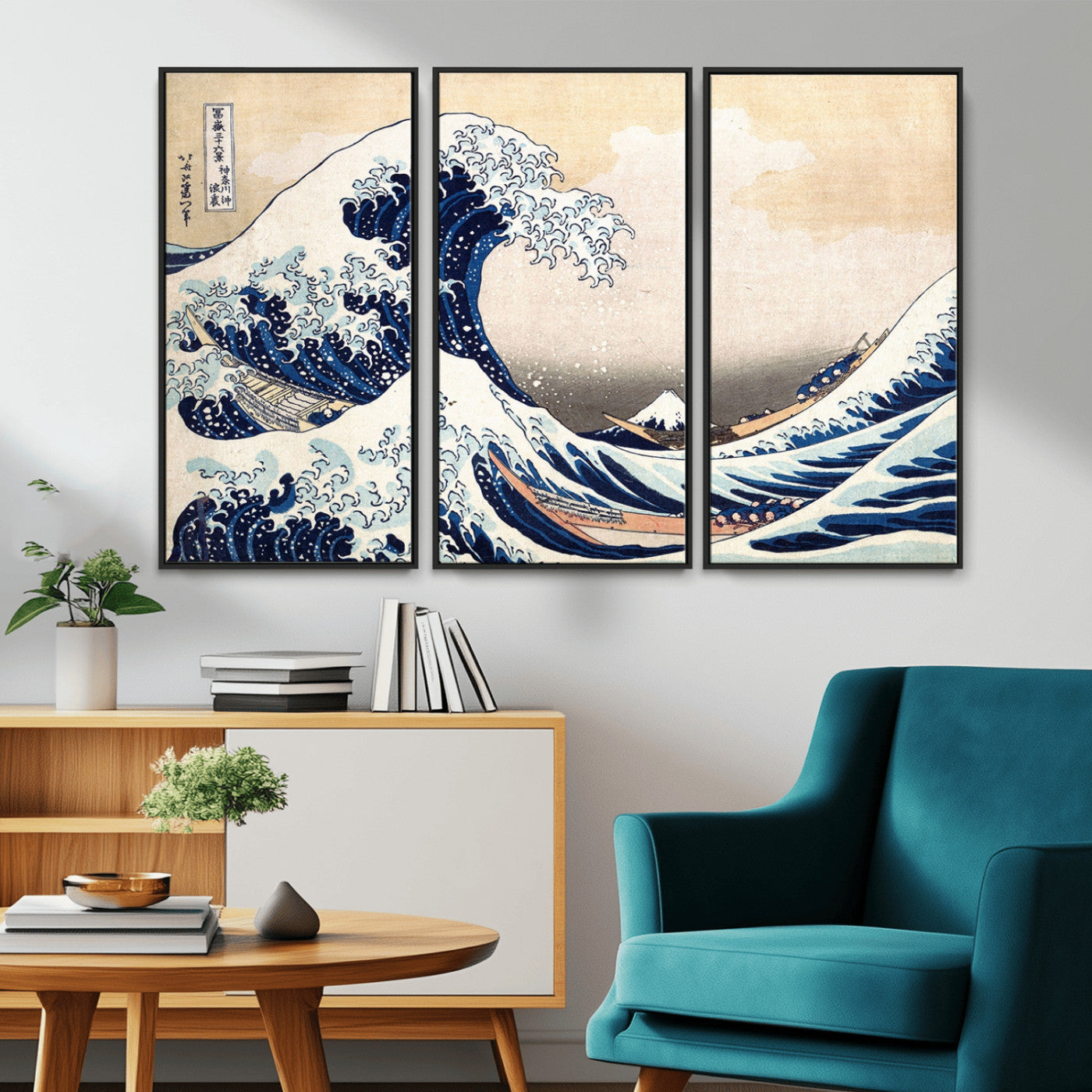 MGV-FC-48X32-3P - Hokusai: The Breaking Wave off Kanagawa Canvas Print