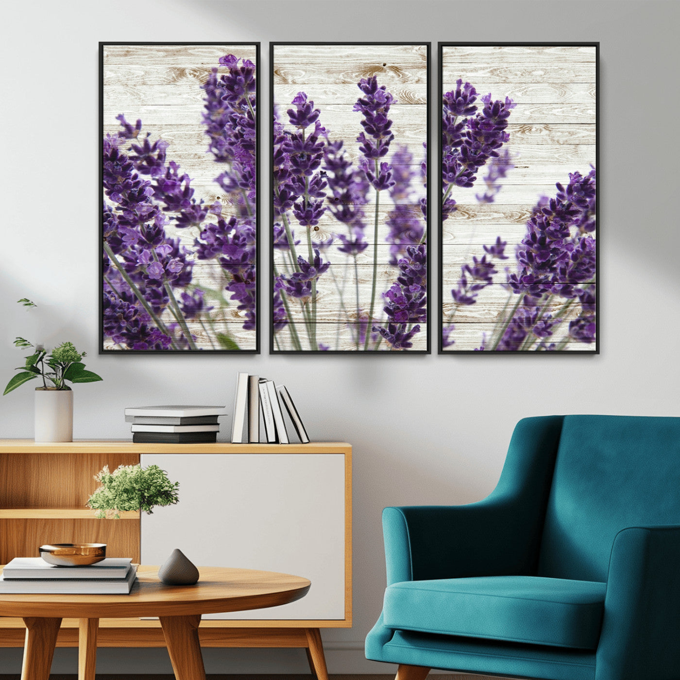 MGV-FC-48X32-3P - Lavender Canvas Wall Art Flower Print