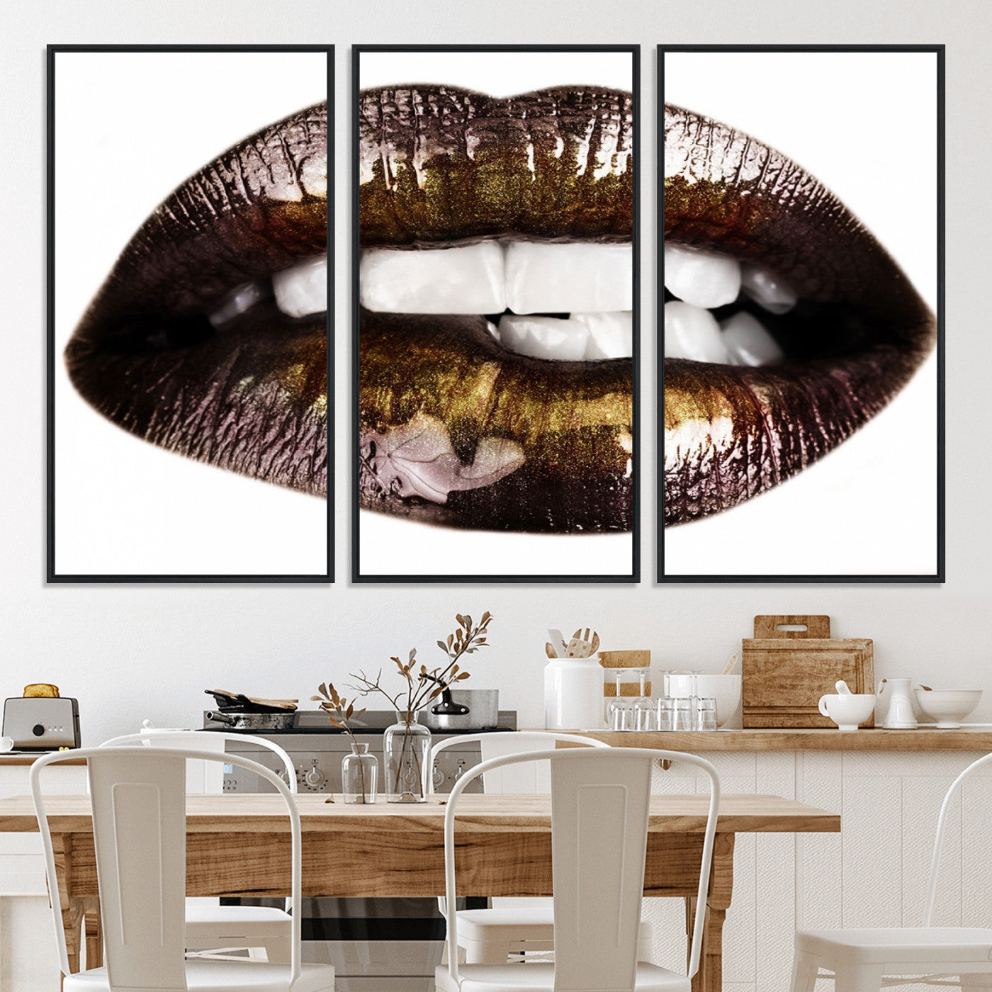 67580-MGV-CV-36X24-Close Up Lips Wall Art Canvas Print