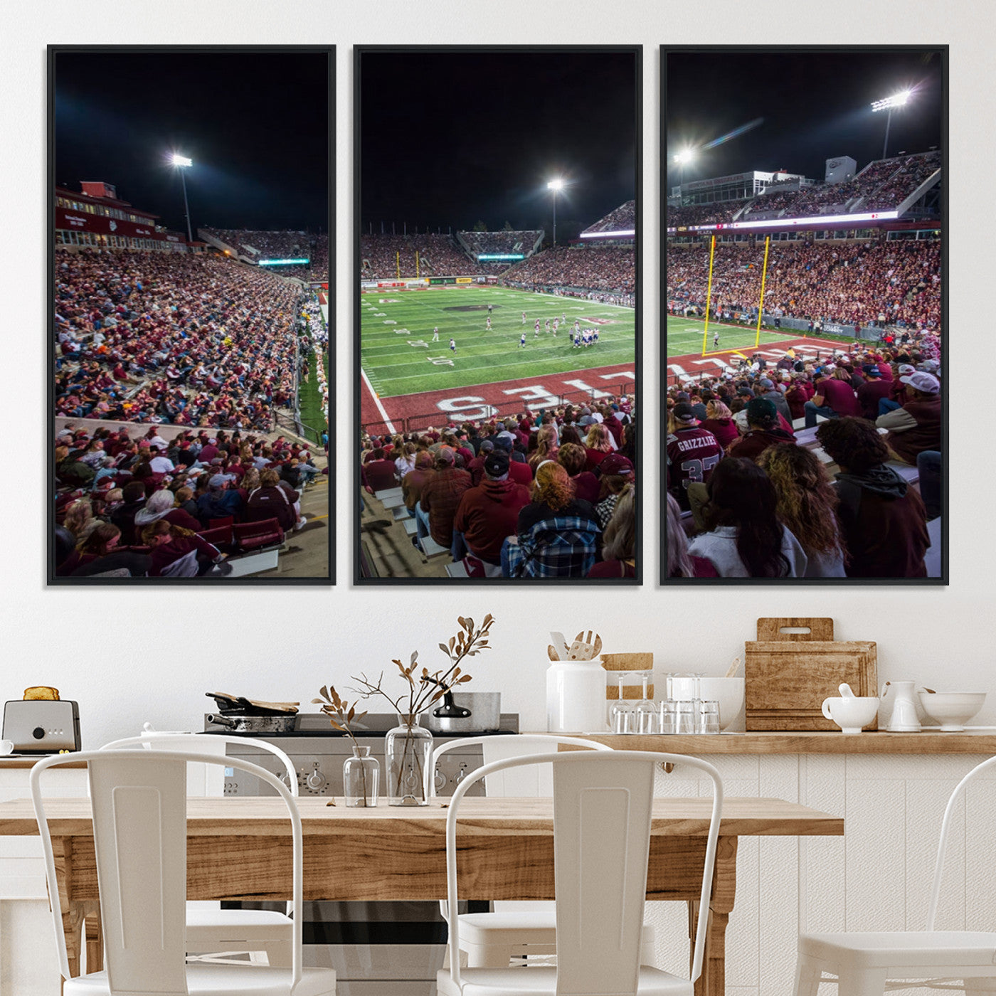 56191-MGV-CV-36X24-American Football Wall Art Canvas Print, Stadium Sport Wall Art Print