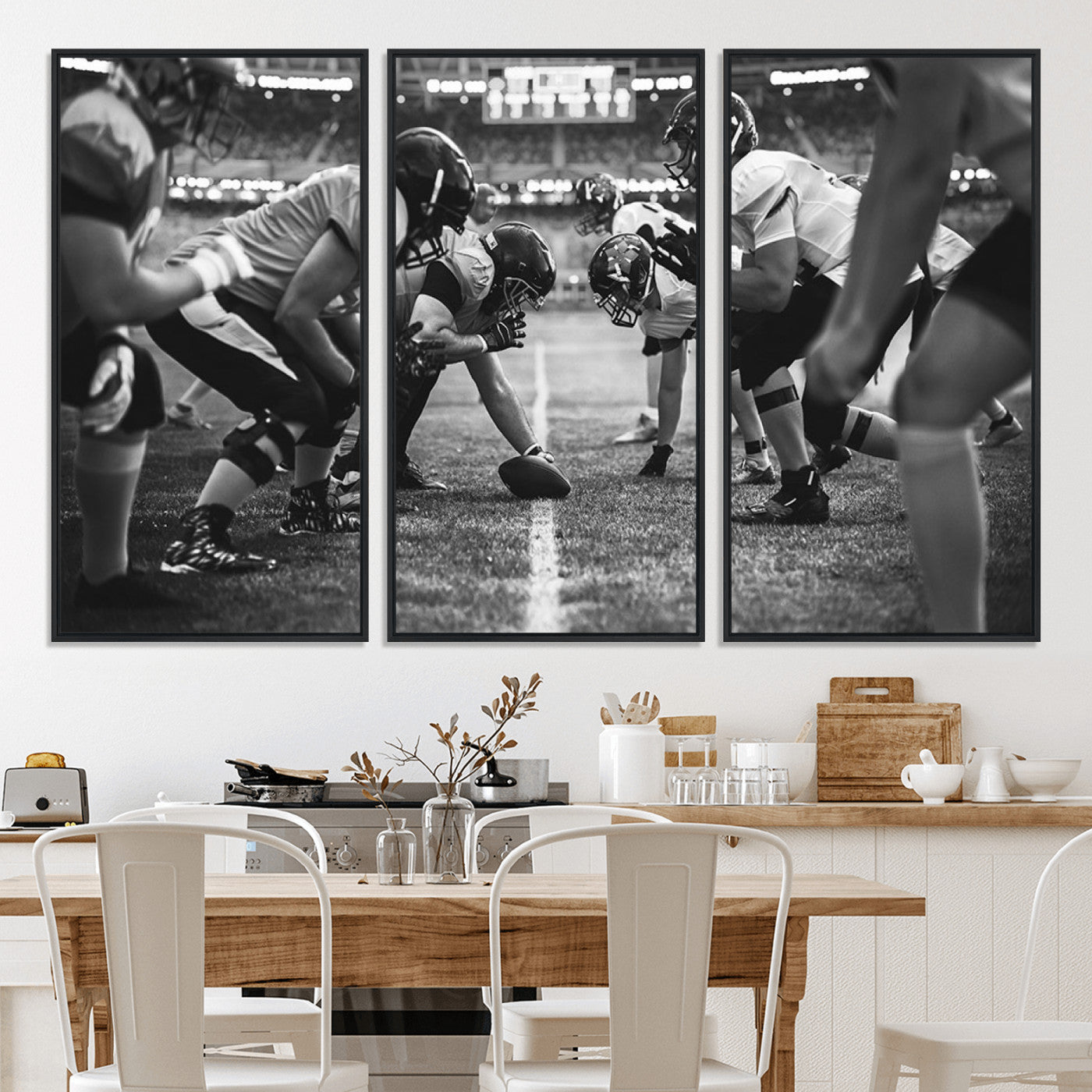 13273-MGV-CV-36X24-American Football Wall Art Canvas Print, Stadium Sport Wall Art Print