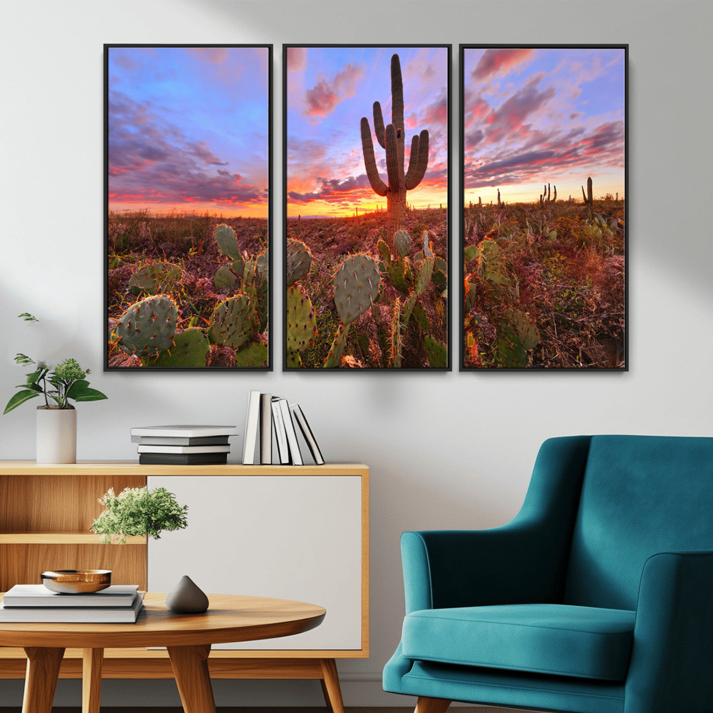 MGV-FC-48X32-3P - Arizona Desert Sunset Wall Art Canvas Print
