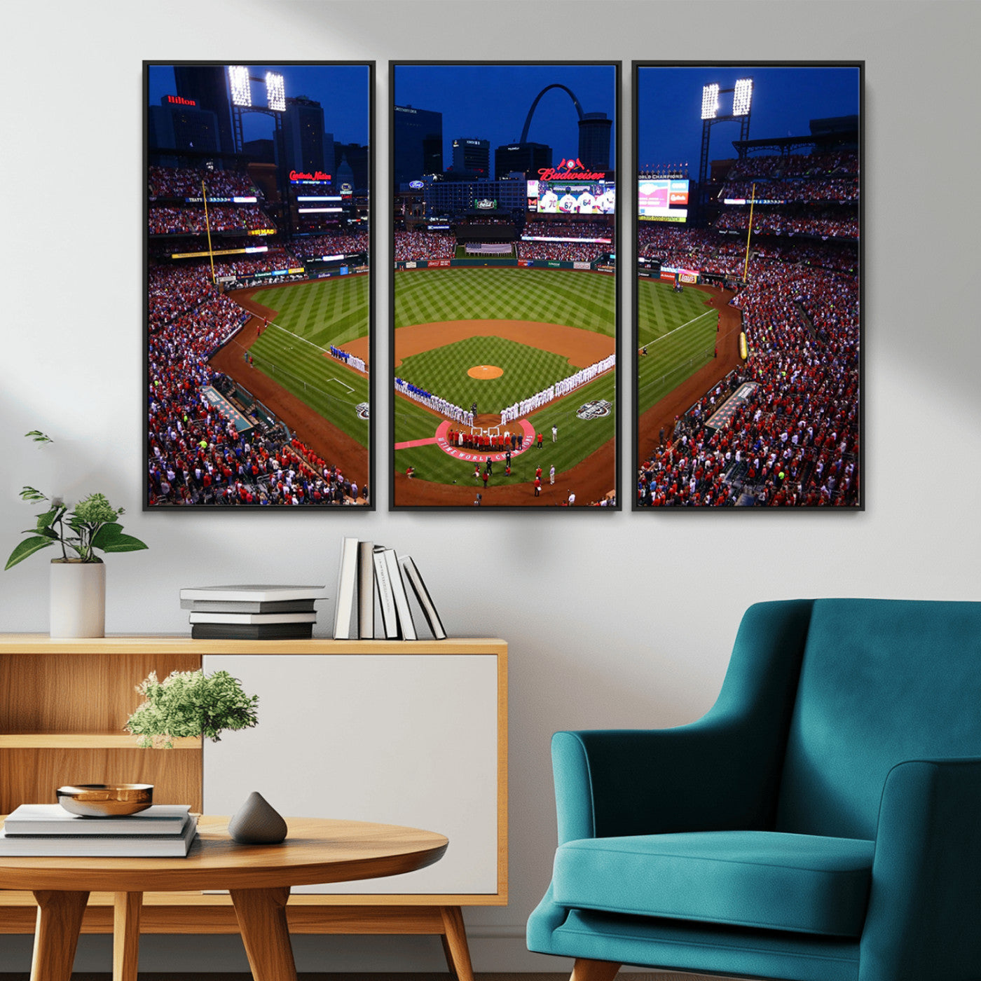 MGV-FC-48X32-3P - St. Louis Cardinals Baseball Team Print - Busch Stadium Wall Art Canvas Print