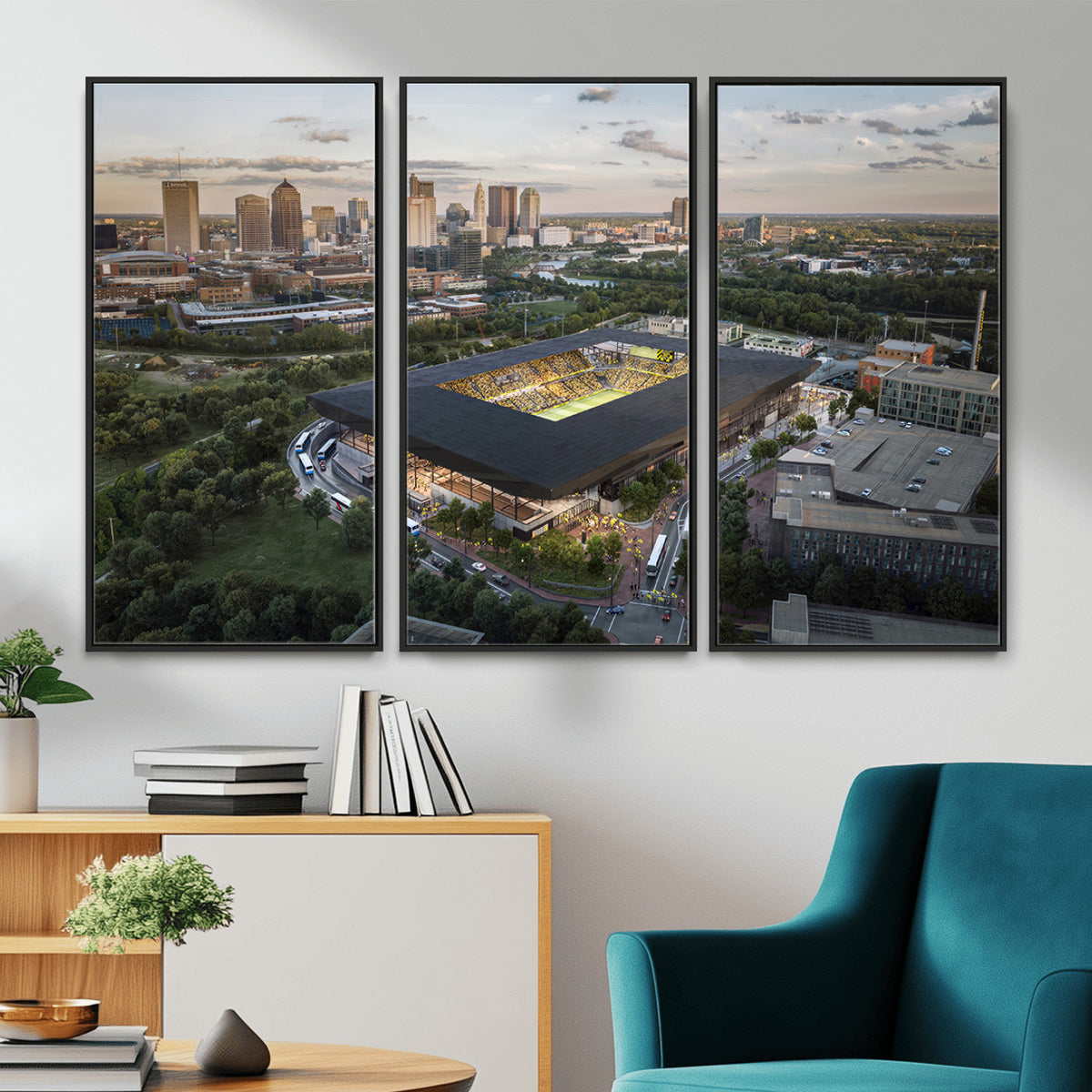 90971-MGV-CV-36X24 - Columbus Crew Soccer Team Print - Columbus Crew Stadium Wall Art, Columbus Crew Soccer Wall Art