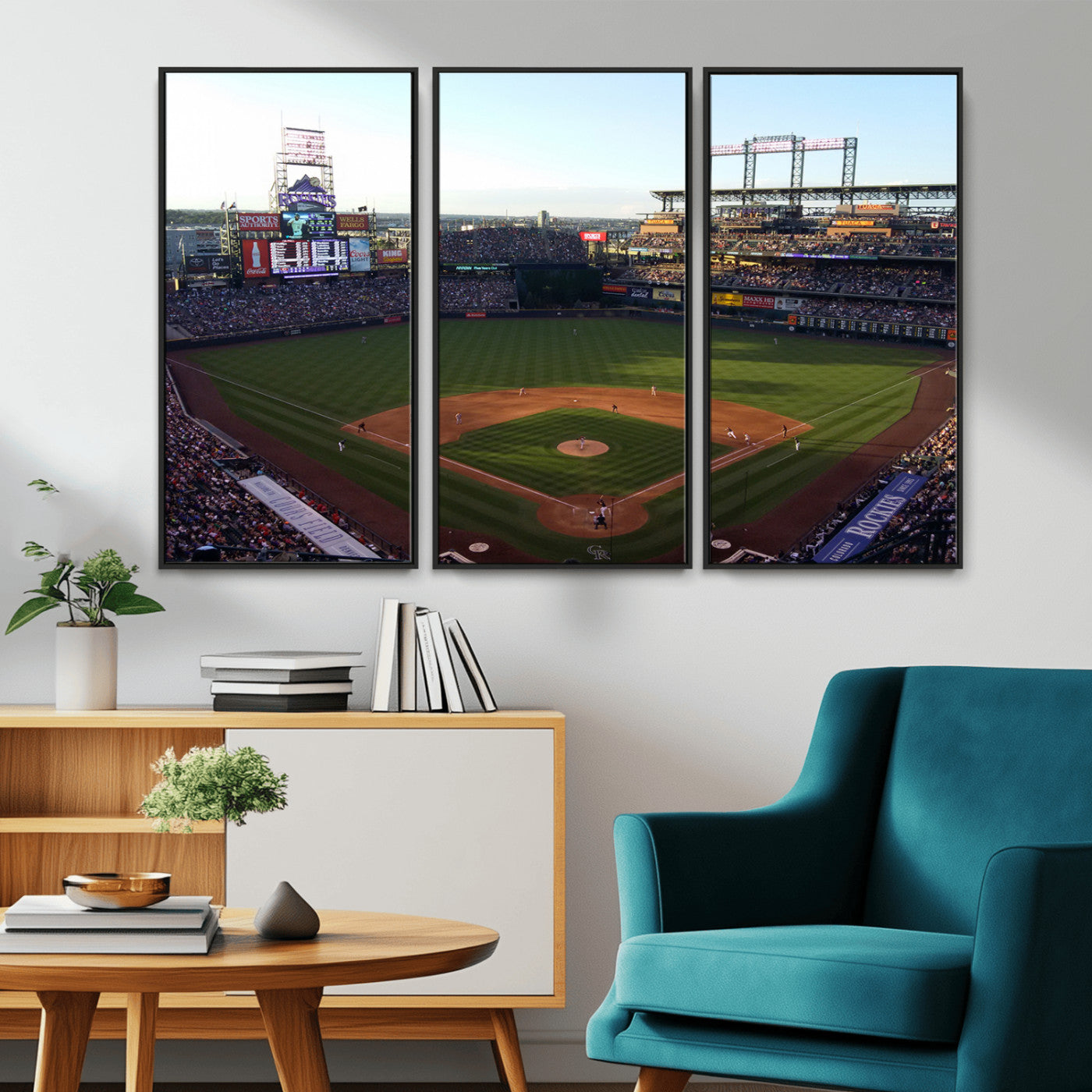 MGV-FC-48X32-3P - Colorado Rockies Coors Field Wall Art Canvas Print - MLB Baseball Stadium