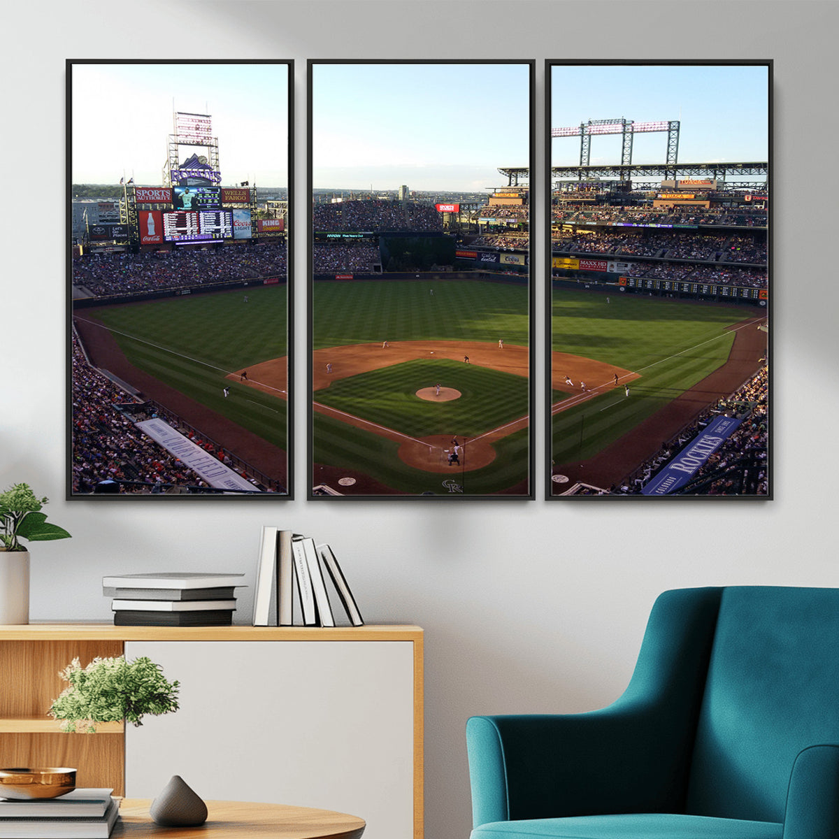 21638-MGV-CV-36X24 - Colorado Rockies Coors Field Wall Art Canvas Print, MLB Baseball Stadium