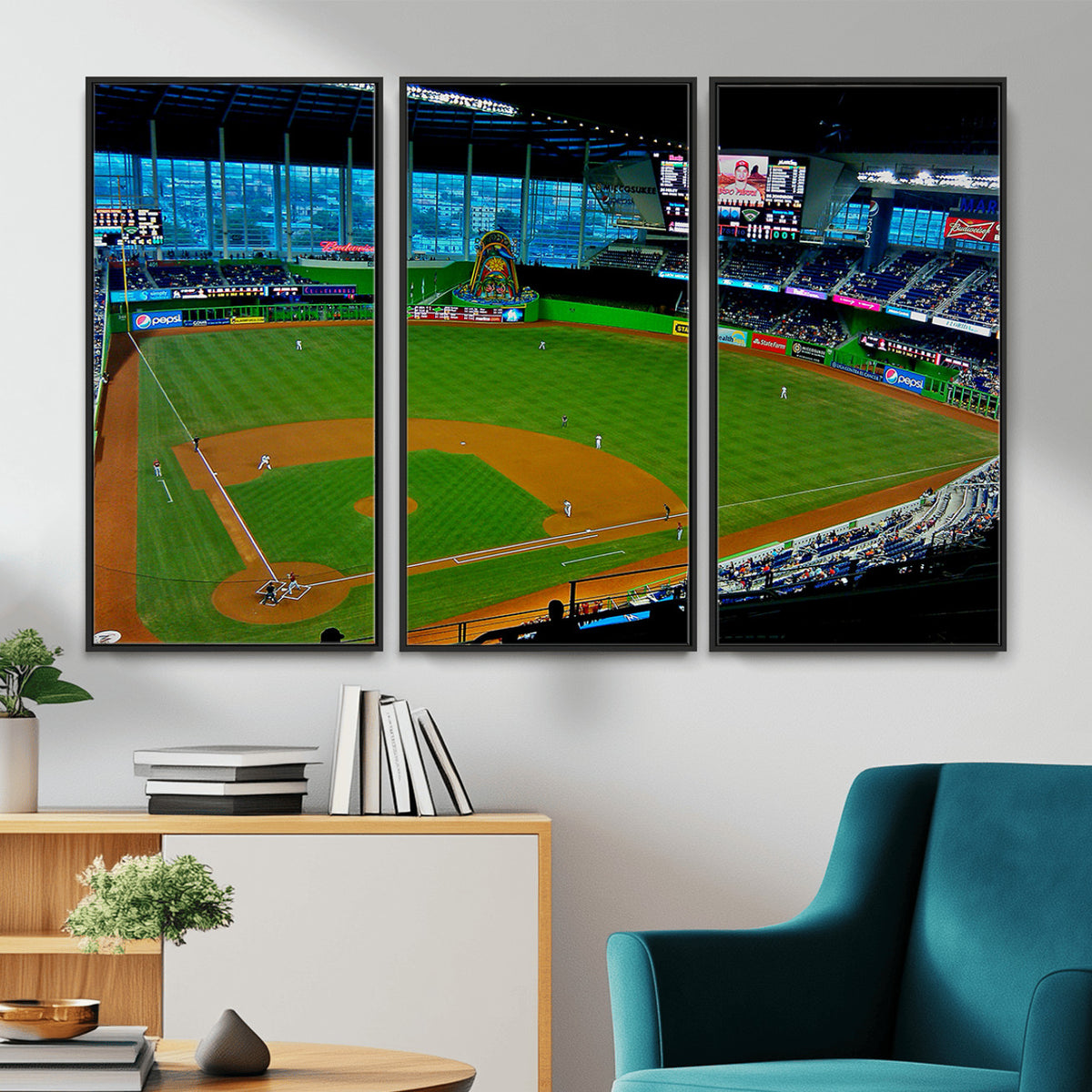 51207-MGV-CV-36X24 - Miami Marlins Baseball Team Print, Miami LoanDepot Park