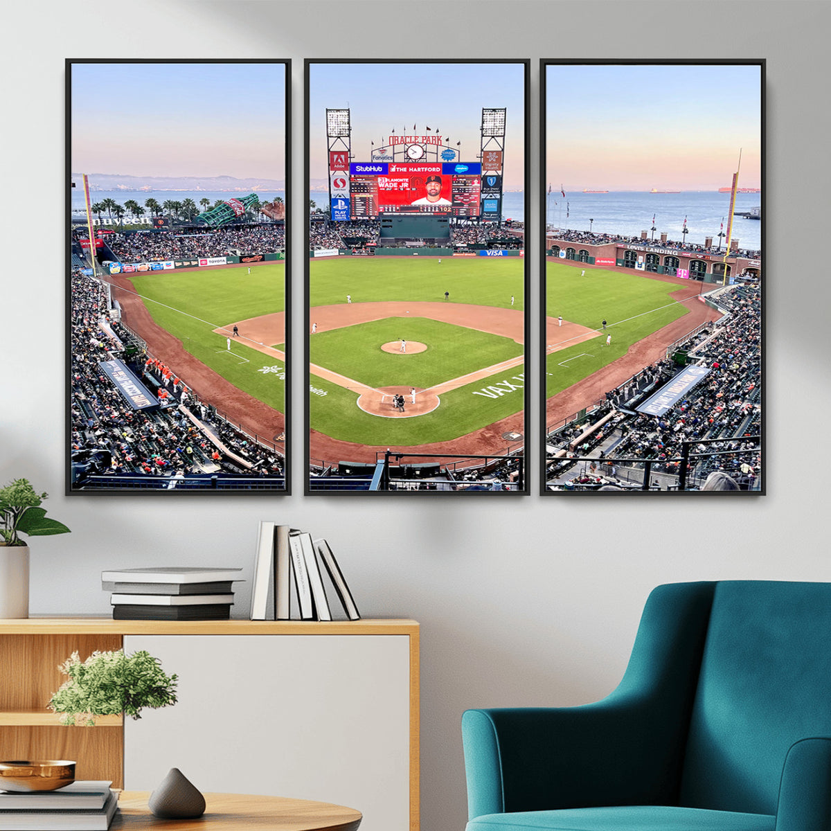 16055-MGV-CV-36X24 - San Francisco Giants Baseball Team Print, Oracle Park