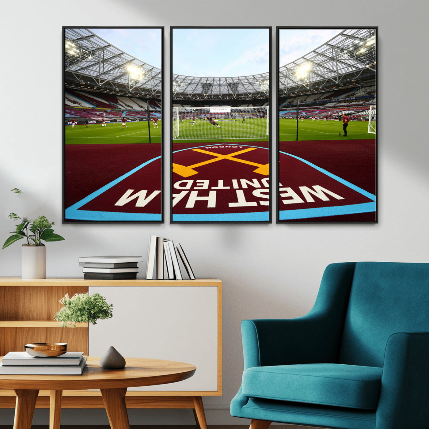 MGV-FC-48X32-3P - West Ham United FC Stadium Canvas Wall Art – London Stadium Football Print – Premier League Team