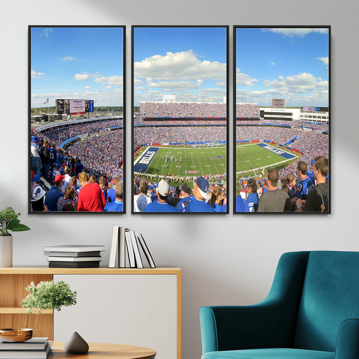 35302-MGV-CV-36X24 - Buffalo Bills NFL Football Team Print, Game Day at Buffalo Highmark Stadium