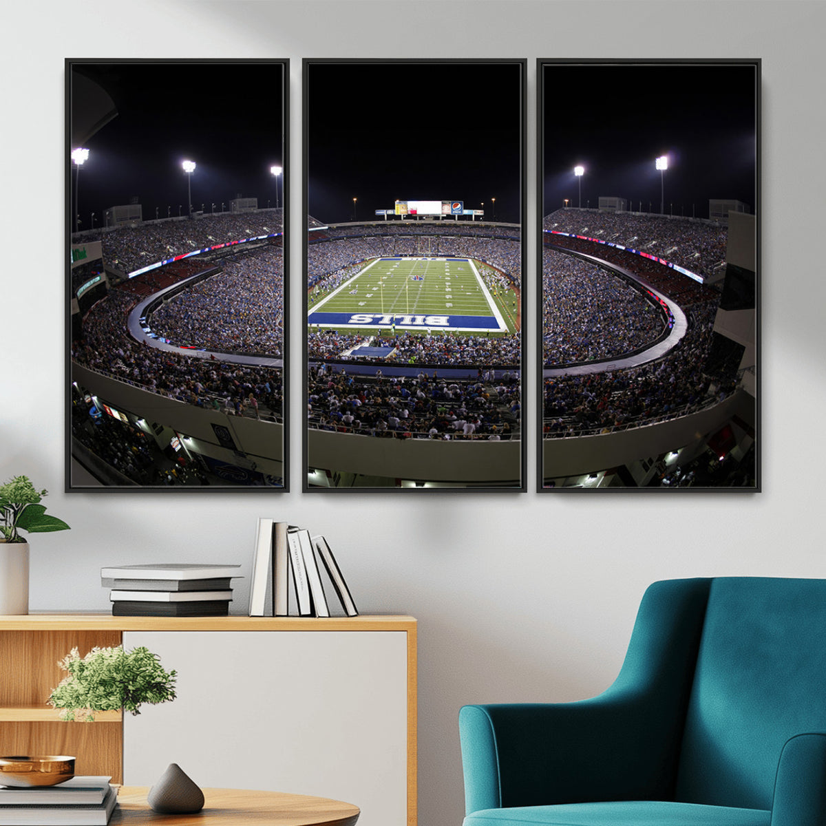 98546-MGV-CV-36X24 - Buffalo Bills NFL Football Team Print, Buffalo Highmark Stadium Wall Art